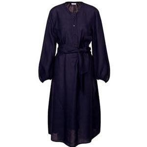 Seidensticker - Robe Chemisier - Blauw Marine - 100% Lin