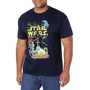 Star Wars Rebel Classic Graphic T-shirt voor heren, Marineblauw, 3XL