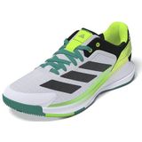 adidas Heren Crazyquick Boost Padel Shoes, Cloud White/Core Black/Lime Burst, 40 2/3 EU
