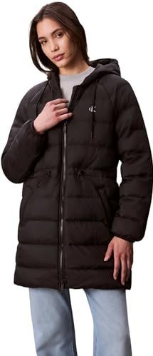 Calvin Klein - Gewatteerde Jas - Zwart - Korte Pasvorm - Capuchon met Trekkoord
