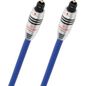 OEHLBACH Series 80 - high-end optische digitale kabel met volledig metalen Toslink-stekker (digitale audiokabel - thuisbioscoop, soundbar, Blu-Ray Player & PS4pro, Xbox One) 5,0 m - blauw