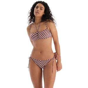 Dagi Dames strapless bikini top, bordeaux/ecru, 40