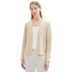 TOM TAILOR T-shirt met lange mouwen voor dames, 12047 - Sandy Beige Melange, L