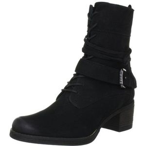 JETTE Good Times Mid Lace 63/22/07363 dames fashion halfhoge laarzen & enkellaarzen, zwart zwart 900, 40 EU