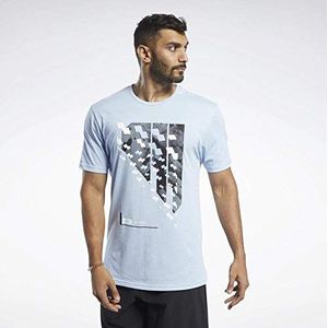 Reebok TS Activchill+Cotton SS T-shirt, heren, neonblauw, XS