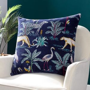 Wylder Wilds Tropisch katoenen kussen met veren gevuld kussen