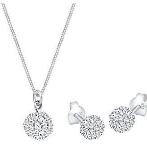 Elli Sieraden Set Dames Sieradenset Basic Elegant met Kristallen van verguld 925 sterling zilver