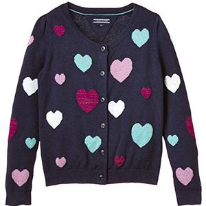 Tommy Hilfiger Meisjes gebreide jas HEARTS MINI CARDIGAN L/S