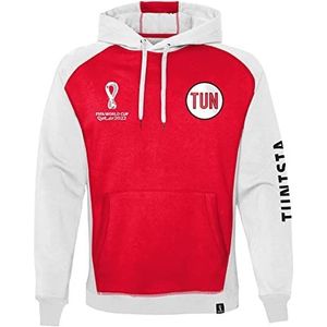FIFA Officiële World Cup 2022 Overhead hoodie met capuchon, rood/wit, S, rood/wit, S