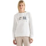 Cecil 3017055 hoodie met opschrift, vanille wit, L dames