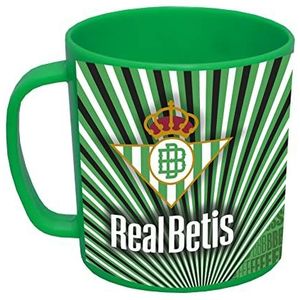 Real Betis Balompié beker, ontbijt, servies, beker, magnetron, vaatwasmachinebestendig, groen, BPA-vrij, officieel product (CyP Brands)