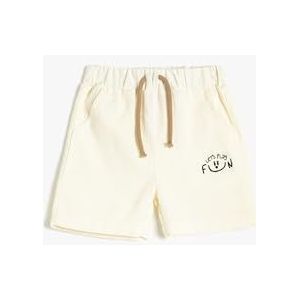 Koton Babyboy Shorts Linnen Blend Trekkoord Zakken, gebroken wit (001), 18-24 Maanden