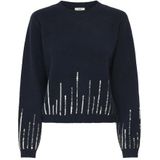 Jacqueline de Yong - Jdymadison Life On Sequin Pull - Trui - Total Eclipse/w Silver Sequins