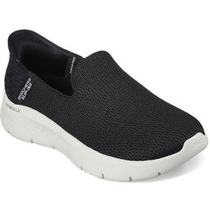 Skechers Hands Free Slip-ins Go Walk Flex-relish Instappers voor dames, Zwart/Wit, 40.5 EU breed