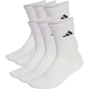 adidas Unisex adulto CUSHIONED CREW SOCKS 6 PAIR PACK, white/clear pink/glow blue/Wonder Sage, 6.5-8