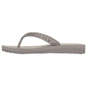 Skechers Cali meditatie vlindertuin voor dames, Taupe mitobuck/edelsteen strass trim, 6 UK, Taupe Mitobuck Gem Strass Trim, 39 EU