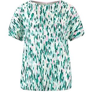GERRY WEBER Edition T-shirt voor dames, Groen/Paars/Roze Patch, 42 NL