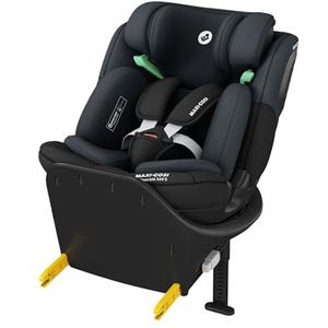 Maxi-Cosi Emerald 360 S i-Size, 360 draaibare autostoel, 0-12 j (40-150 cm), baby & peuter autostoel, 360° FlexiSpin-rotatie, 4 ligstanden, G-CELL-bescherming bij zijdelingse botsing, Tonal Black