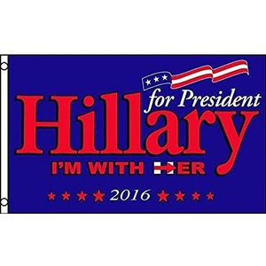 Hillary Clinton voor president 2016 Vlag 150x90 cm - Hillary voor Amerika vlaggen 90 x 150 cm - Banner 3x5 ft Hoge kwaliteit - AZ FLAG