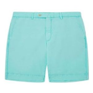 Hackett London Linnen textuur shorts voor heren, Turkoois Groen, 30W