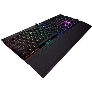 Corsair K70 RGB MK.2 Low Profile Rapidfire Mechanisch gamingtoetsenbord (Cherry MX Speed: snel en nauwkeurig, dynamische RGB LED-achtergrondverlichting, QWERTZ DE lay-out) zwart