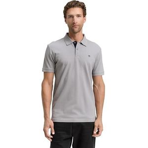 TOM TAILOR Basic Piqué poloshirt voor heren, 30992 - Formeel Grey, XS