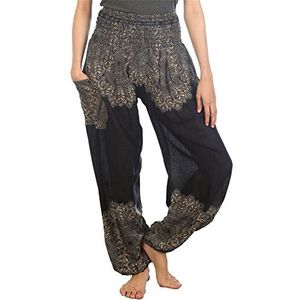 LOFBAZ Harembroek voor dames, boho, yoga, S-4XL, plussize, hippiekleding, pyjama, M