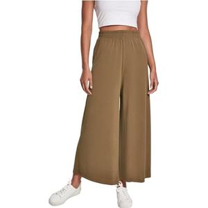 Urban Classics Damesbroek Ladies Modal Culotte, brede 3/4 broek voor vrouwen met elastische tailleband verkrijgbaar in vele kleuren, maten XS - 5XL, Summerolive, M