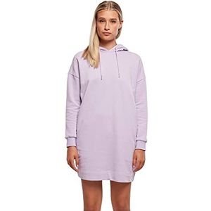 Urban Classics Damesjurk van biologisch katoen, organisch, oversized terry hoodie-jurk, capuchonjurk voor vrouwen, verkrijgbaar in vele kleuren, maten XS - 5XL, lila (lilac), 3XL