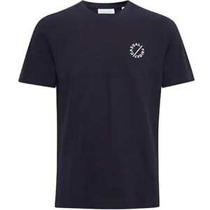 CASUAL FRIDAY Heren CFThor 0062 Pique Patchwork Tee T-Shirt, 194013 / Dark Navy, XL, 194013/Dark Navy, XL