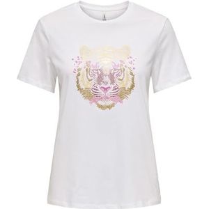 ONLY Onllucia Life Reg S/S Top JRS, wit (bright white), XL