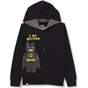LEGO Batman M12010642 Sweatshirt met capuchon voor jongens, met volledige rits, 995, 110 kinderen, uniseks
