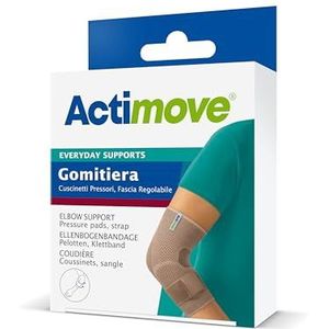 Actimove Everyday Supports Elleboogbeschermers met print en riemen, voor chronische elleboogpijn, beige, XL