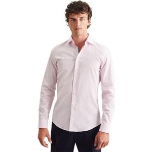 Seidensticker Herenoverhemd - slim fit - gemakkelijk te strijken - Kent-kraag - lange mouwen - 100% katoen, roze, 41