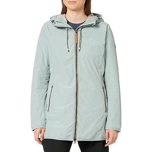 camel active Lange windbreaker voor dames met zachte pluche voering, blauw-grijs, 36