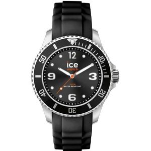 Ice-Watch - ICE steel Black forever - Mannen zilver horloge met siliconen band - 020360 (Small)
