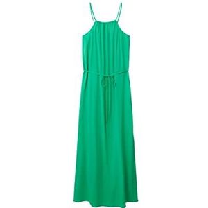 TOM TAILOR Denim Dames maxi-jurk met ceintuur, 17327 - Levendig lichtgroen, M