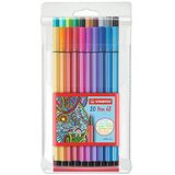 Premium Viltstift - STABILO Pen 68 - 20 stuks - met 20 verschillende kleuren