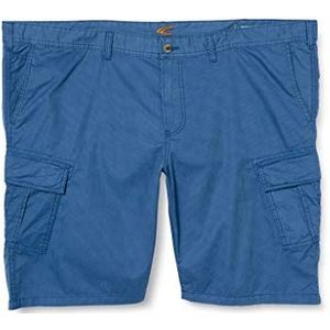 camel active Heren Bermuda Cargo Broek, Pepita Blauw, 33W