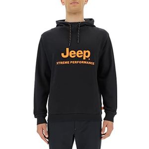 Jeep O102626-B968 XP sweatshirt met capuchon en oversized logo Xtreme Performance JX223A heren zwart/zonoranje XL