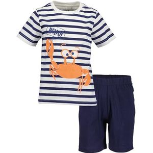 BLUE SEVEN jongens pyjama, Wit/Ultramarijn Orig, 104 cm