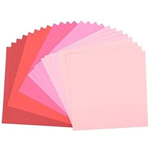 Vaessen Creative Florence Scrapbook-Papier 216 g 12x12-x24 vellen multipack, roze, papier, multicolor, 30,5 x 30,5 x 0,7 cm