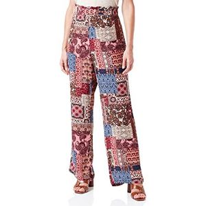 usha FESTIVAL Stoffen broek voor dames, Roze, meerkleurig, XXL