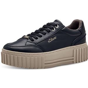 s.Oliver Low 5-23662-43 Sneakers voor dames, navy, 39 EU