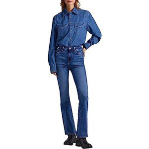 Pepe Jeans Dion Flare Jeans voor dames, Blauw (Denim-xv6), 32W / 32L