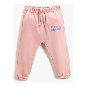 Koton Babygirls Jogger Elastische Tailleband Printed Detail Sweatpants, roze (284), 6-9 Monate