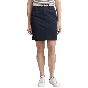 TOM TAILOR Chino rok voor dames met riem, 10668 - Sky Captain Blue, 46