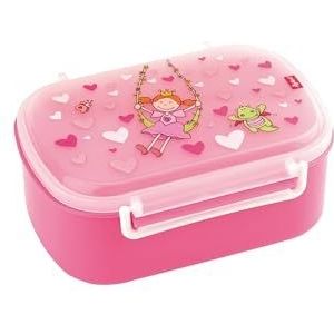 SIGIKID 24472 Broodtrommel Pinky Queeny Lunchbox BPA-vrij meisjes aanbevolen vanaf 2 jaar roze, 11 x 7 x 17 cm