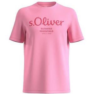 s.Oliver Heren T-shirt met logo, Roze 44d1, S