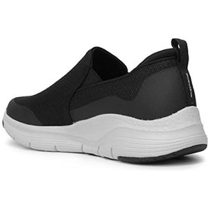 Skechers Arch Fit Banlin Sneakers voor heren, Black Mesh White Synthetic Trim, 41.5 EU